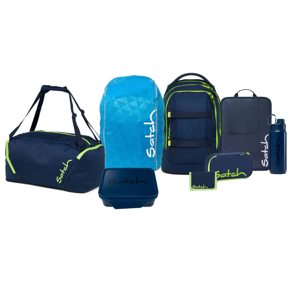 Satch Pack Toxic Yellow Kollektor Edition Schulrucksack Set 8tlg.