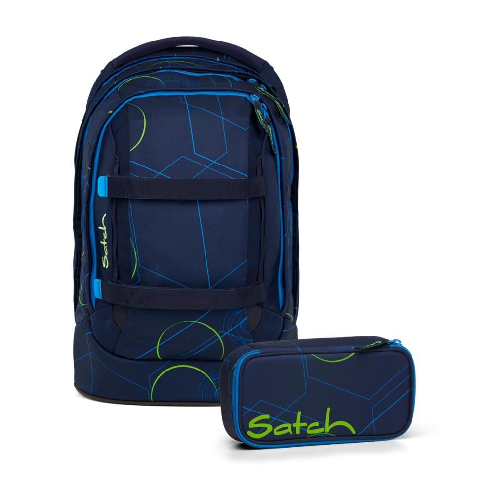 Satch Pack Blue Tech Schulrucksack Set 2tlg.