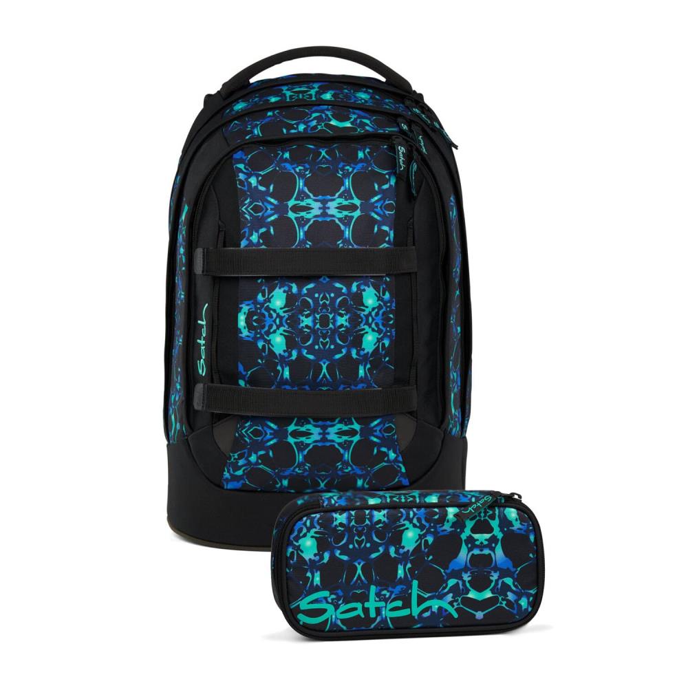 Satch Pack Caleido Blue Schulrucksack Set 2tlg.