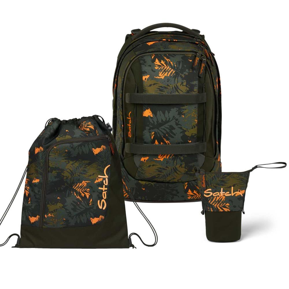 Satch Pack Jurassic Jungle Pencil Slider Light Edition Schulrucksack Set 3tlg.