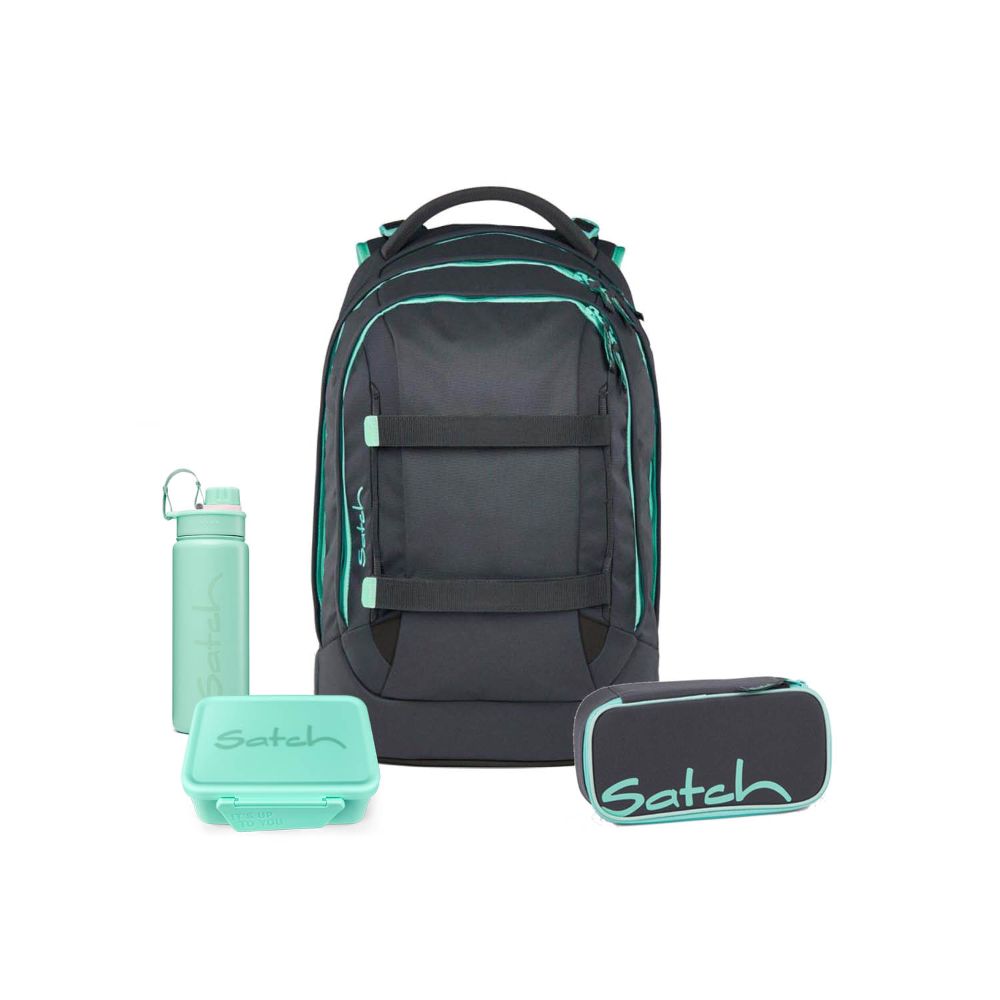 Satch Pack Mint Phantom Schulrucksack Set 4tlg.