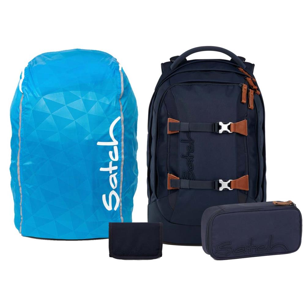 Satch Pack Nordic Blue Skandi Streetwalk Edition Schulrucksack Set 4tlg.