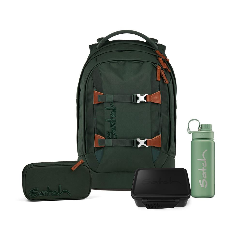 Satch Pack Nordic Forest Green Skandi Edition Schulrucksack Set 4tlg.