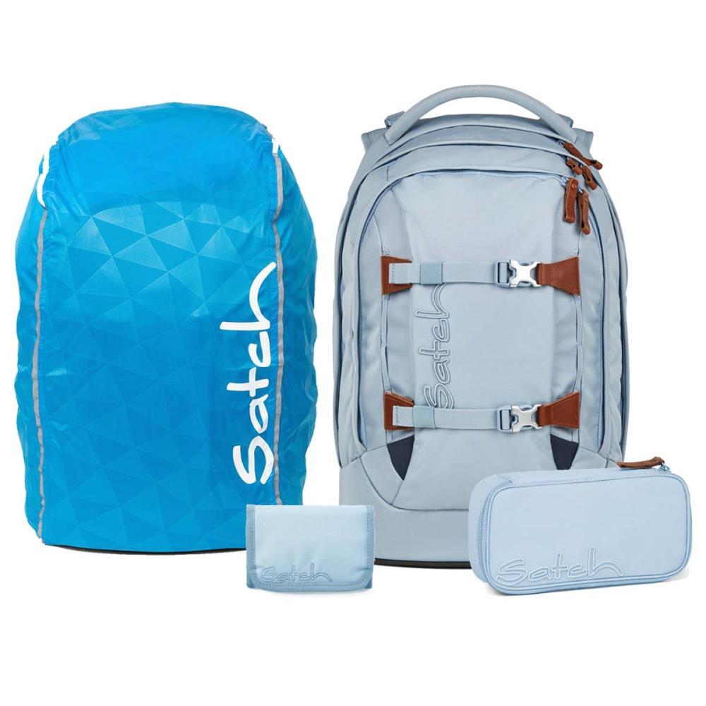 Satch Pack Nordic Ice Blue Skandi Streetwalk Edition Schulrucksack Set 4tlg.