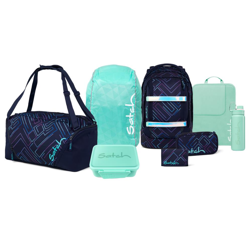 Satch Pack Purple Laser Kollektor Edition Schulrucksack Set 8tlg.