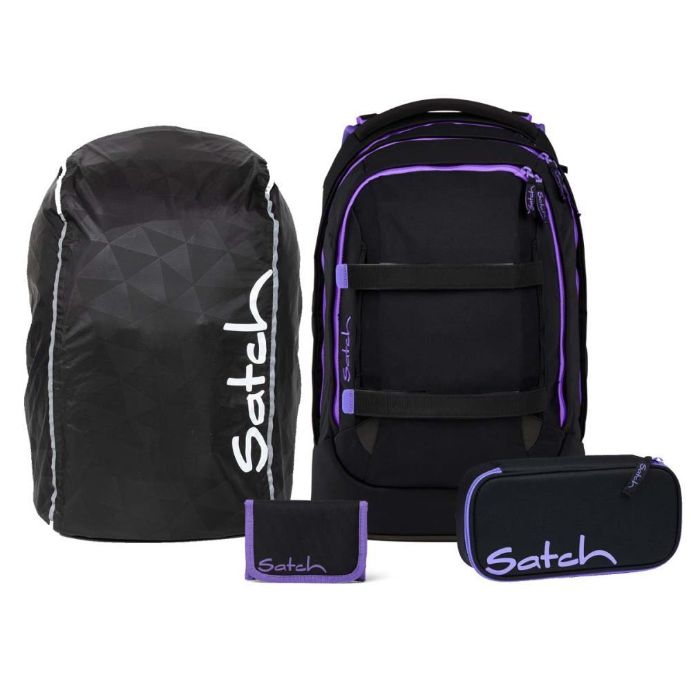 Satch Pack Purple Phantom Streetwalk Edition Schulrucksack Set 4tlg.
