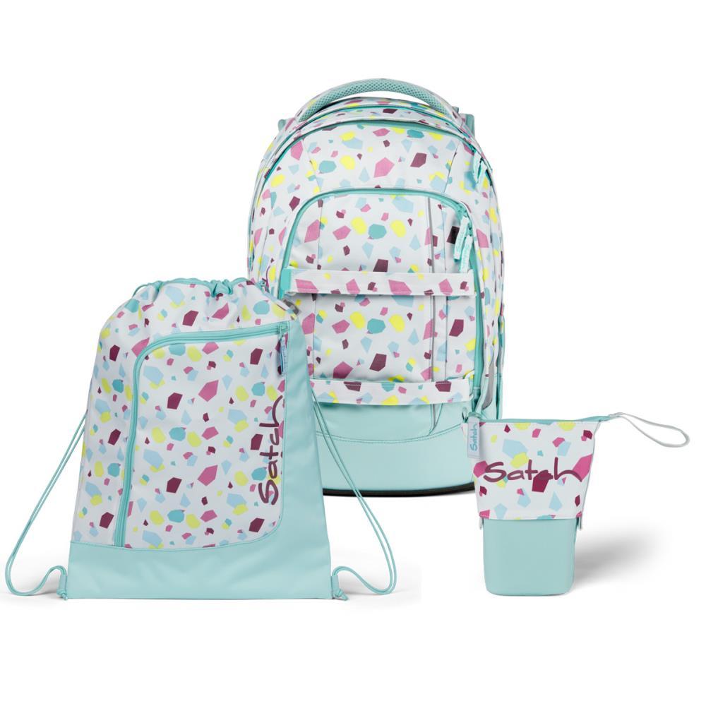 Satch Pack Dreamy Mosaic Pencil Slider Light Edition Schulrucksack Set 3tlg.