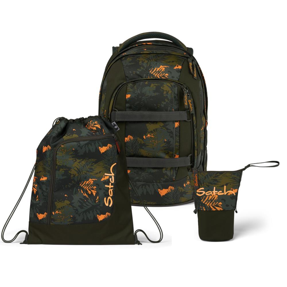 Satch Pack Jurassic Jungle Pencil Slider Light Edition Schulrucksack Set 3tlg.