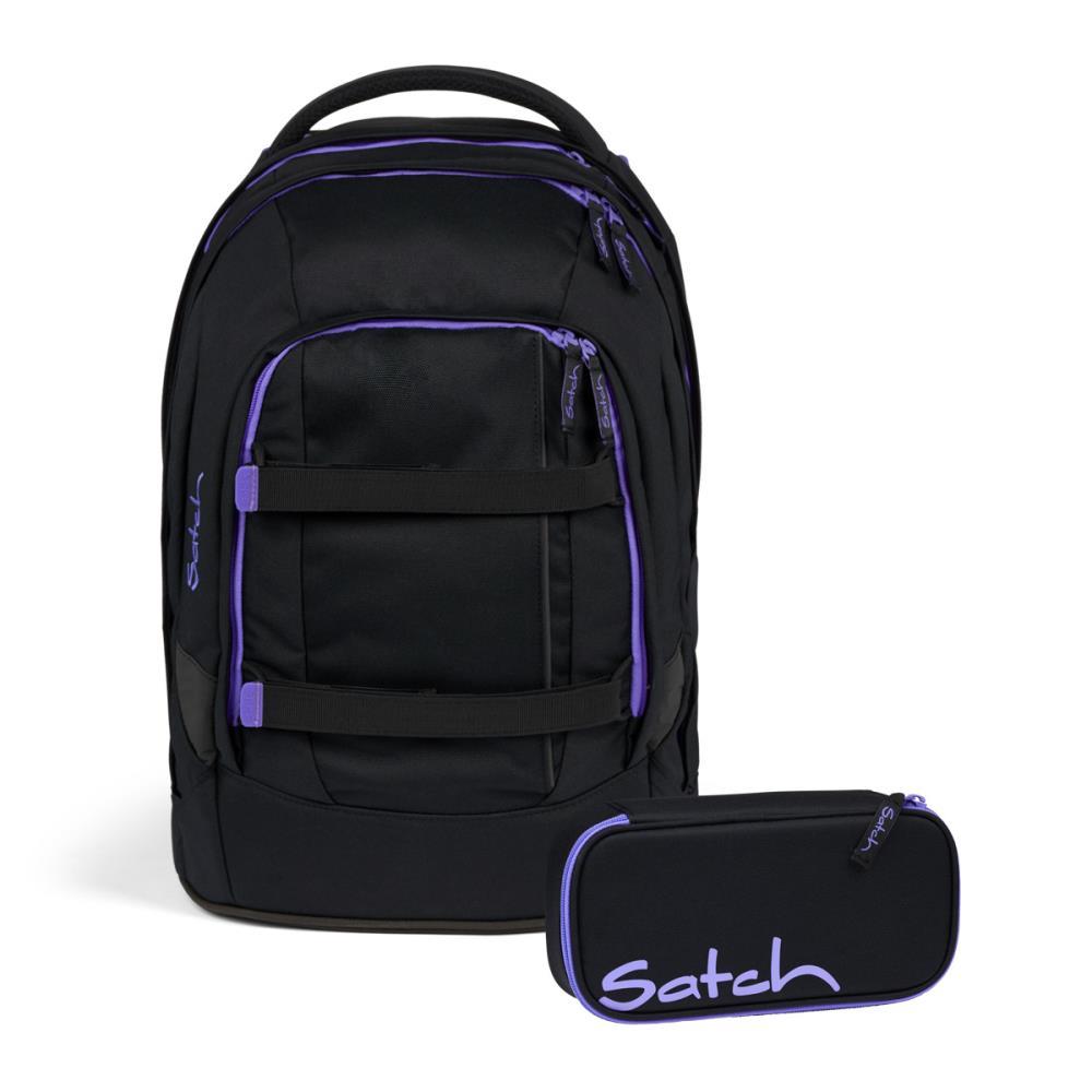 Satch Pack Purple Phantom Schulrucksack Set 2tlg.