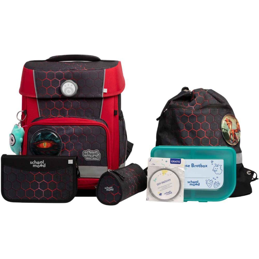 School Mood Champion Pro Mika Drache Schulranzen Set 7tlg.