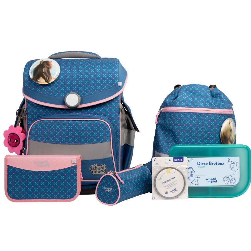 School Mood Timeless Pro Mila Pferd Schulranzen Set 7tlg.