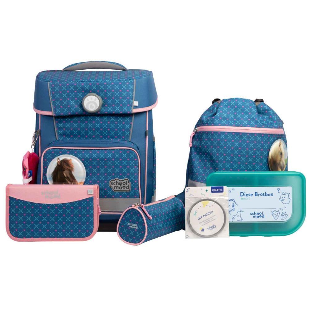 School Mood Champion Pro Mila Pferd Schulranzen Set 7tlg.