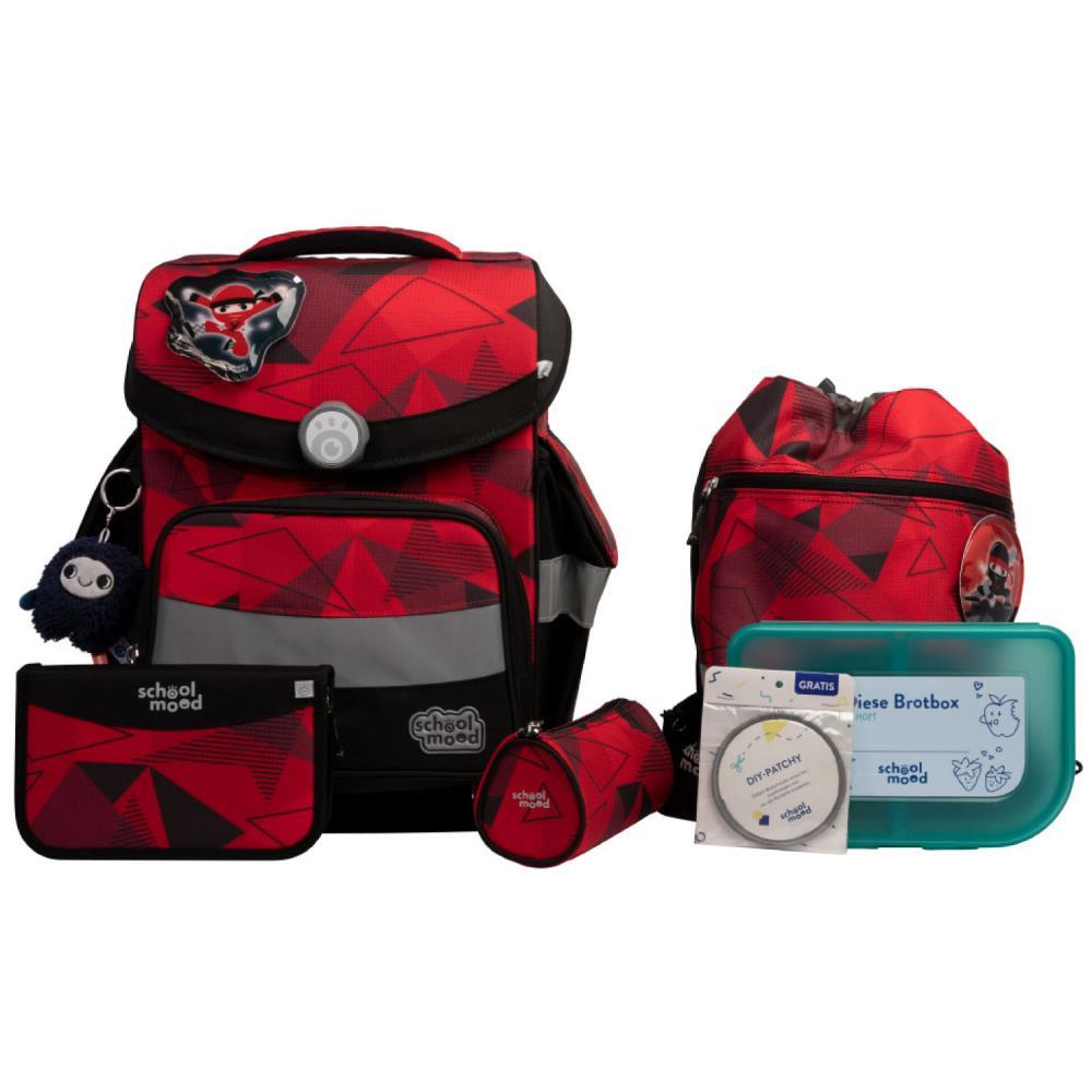 schultaschen aufbewahrung School Mood Timeless Pro Kai Ninja Schulranzen Set 7tlg
