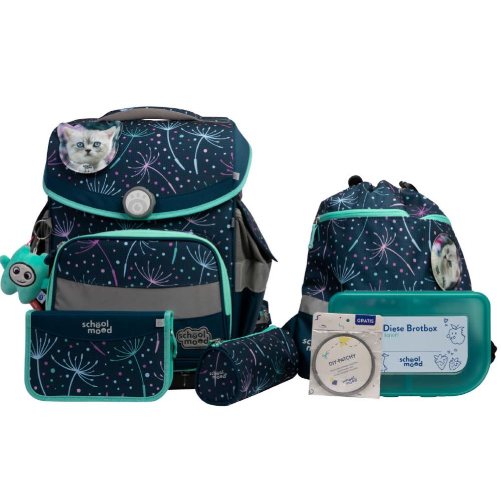 School Mood Timeless Pro Lina Kätzchen Schulranzen Set 7tlg.