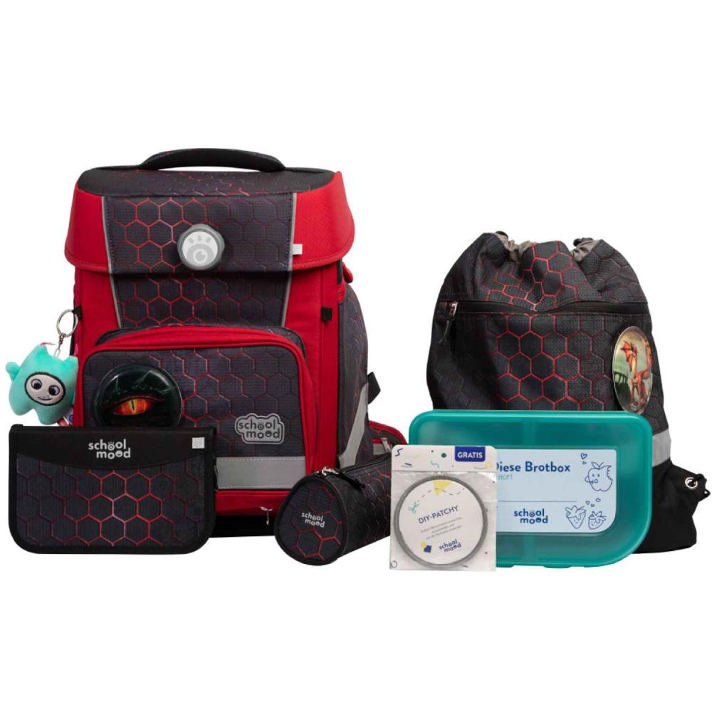 School Mood Champion Maxx Pro Mika Drache Schulranzen Set 7tlg.