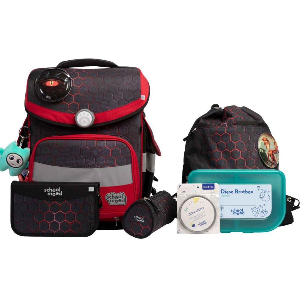 School Mood Timeless Pro Mika Drache Schulranzen Set 7tlg.