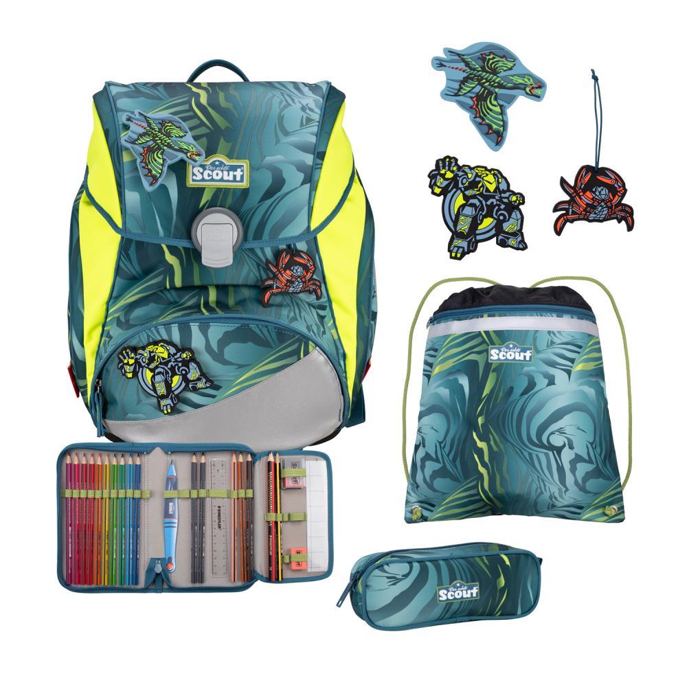 Scout Alpha DIN Action Schulrucksack Set 4tlg.