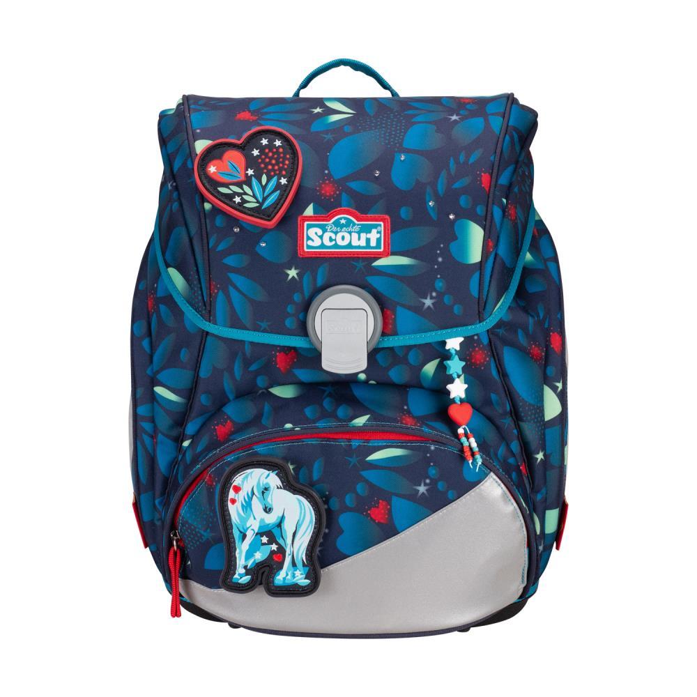 Scout Exklusiv Alpha LED White Unicorn Schulrucksack Set 4tlg.