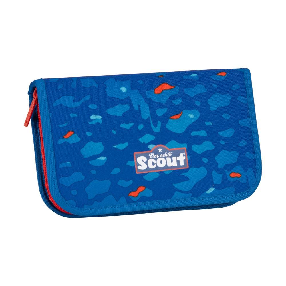 Scout Exklusiv Alpha Superflash Blue Dino Schulrucksack Set 4tlg.