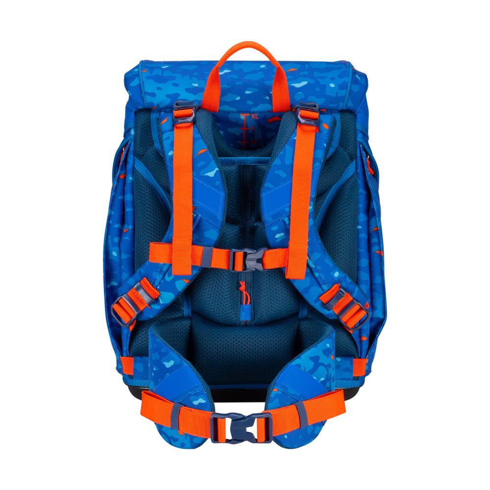 Scout Exklusiv Alpha Superflash Blue Dino Schulrucksack Set 4tlg.