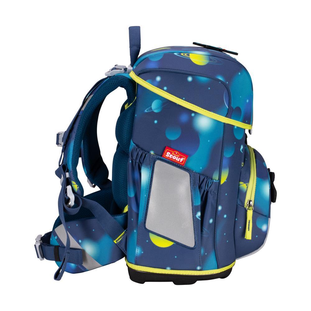 Scout Exklusiv Neo LED Planets Schulranzen Set 4tlg.