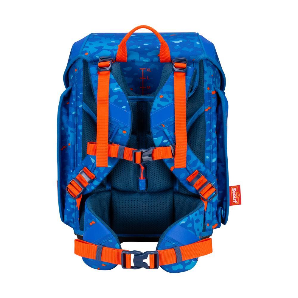 Scout Exklusiv Genius Superflash Blue Dino Schulranzen Set 4tlg.