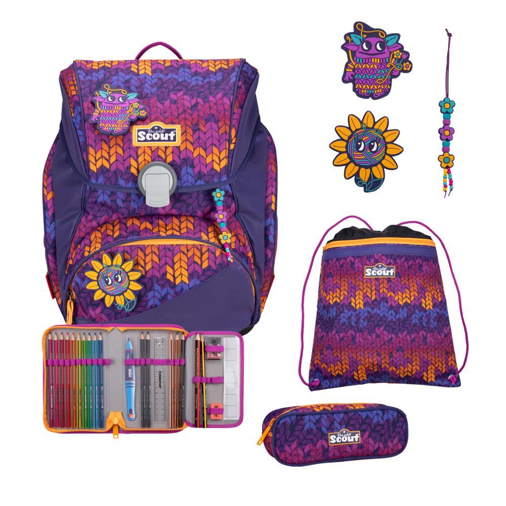 Scout Exklusiv Alpha Superflash Fantasy Schulrucksack Set 4tlg.