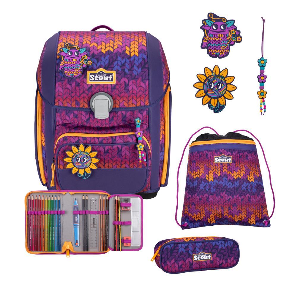 Scout Exklusiv Genius Superflash Fantasy Schulranzen Set 4tlg.