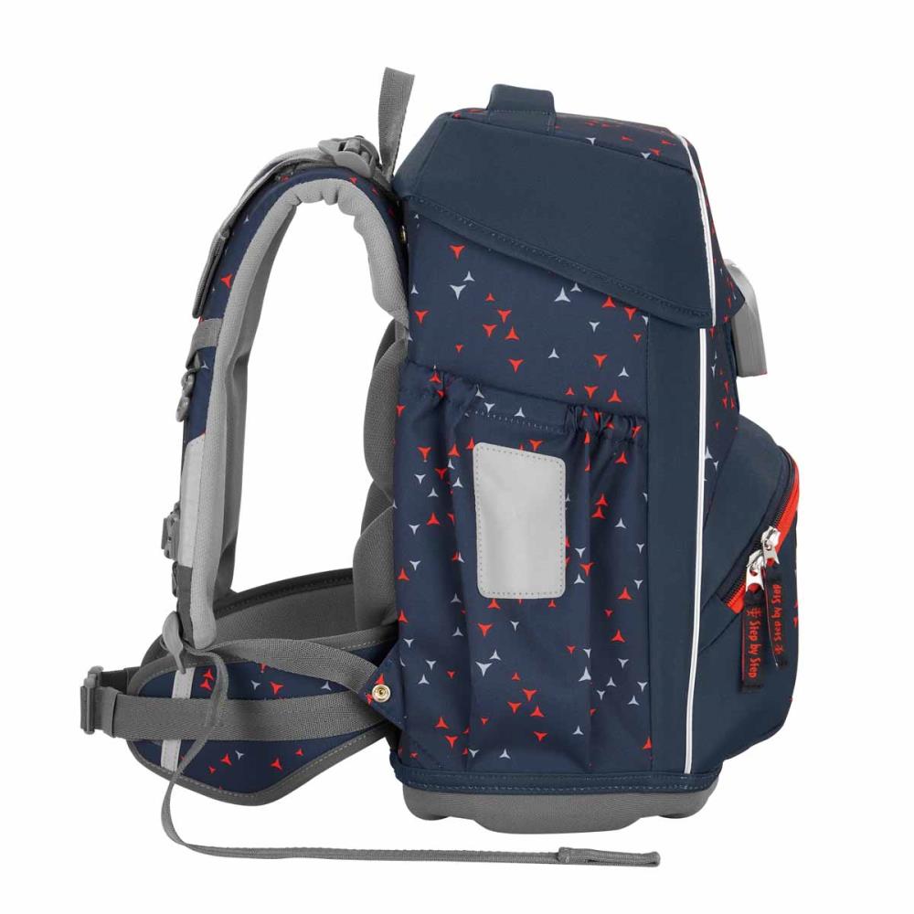 Step by Step Basis Anthrazit Triangles Schulranzen Set 4tlg.