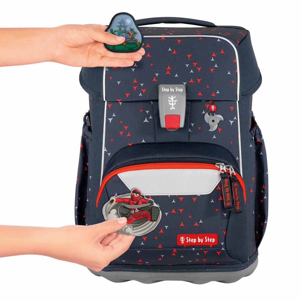 Step by Step Basis Anthrazit Triangles Schulranzen Set 4tlg.