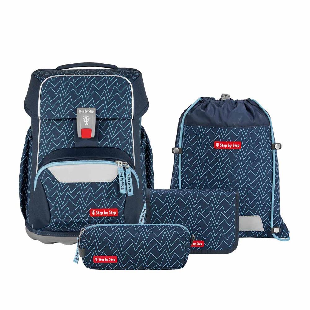 ranzen aufbewahrung Step by Step Basis Blue Lines Schulranzen Set 4tlg