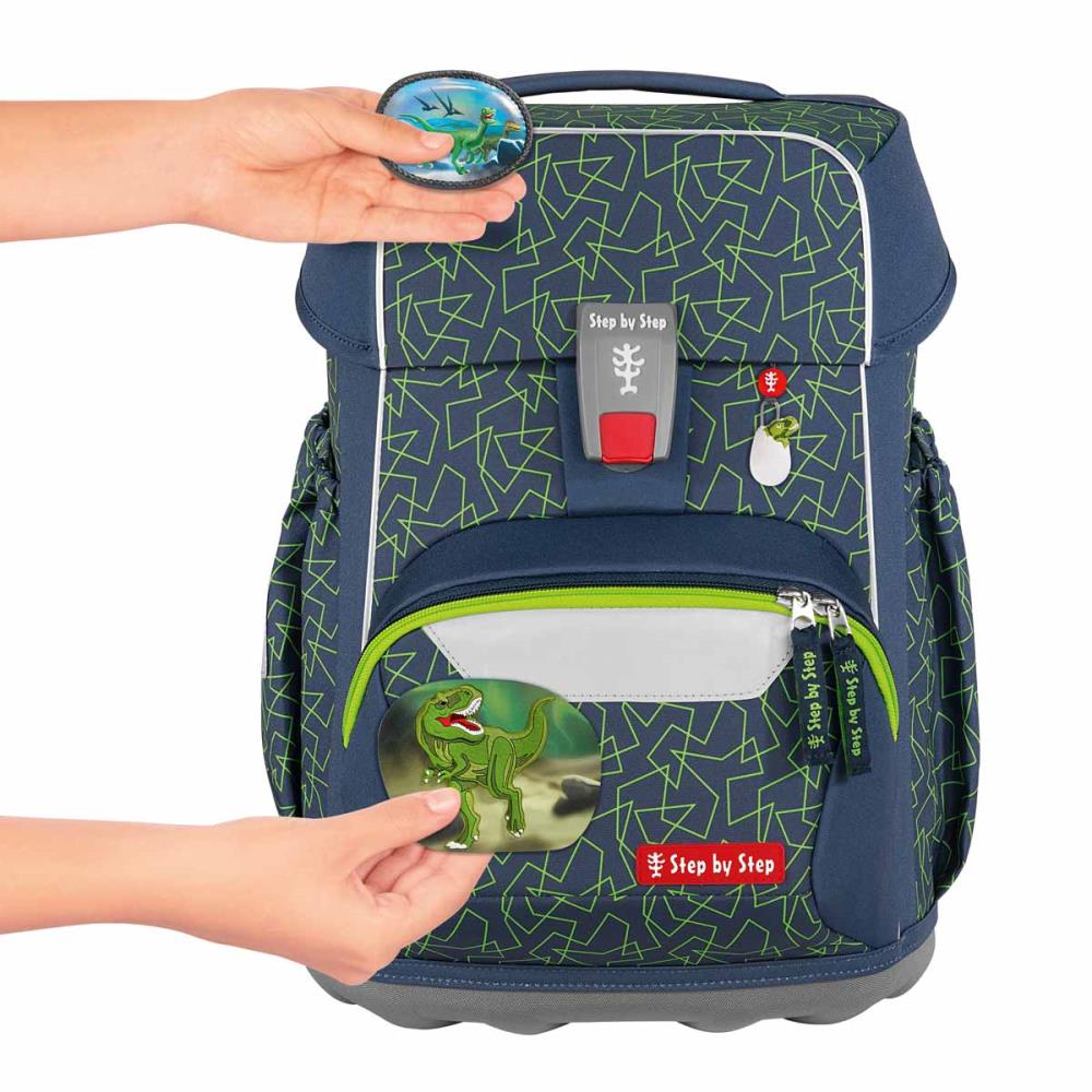 Step by Step Basis Green Geometric Schulranzen Set 4tlg.