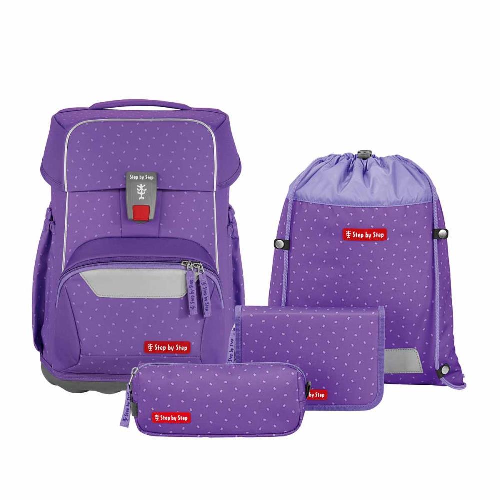 Step by Step Basis Purple Konfetti Schulranzen Set 4tlg.