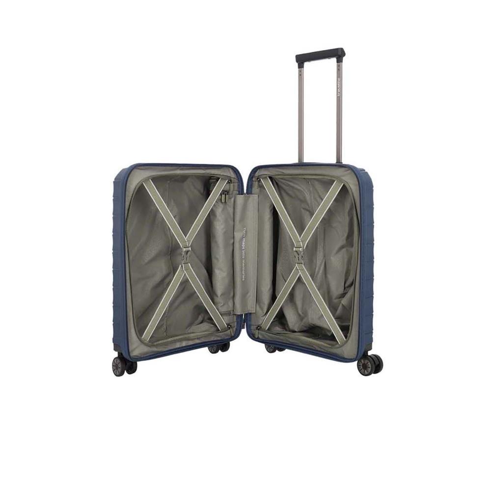 Travelite Mooby Marine 4-Doppelrollen Trolley S 55cm