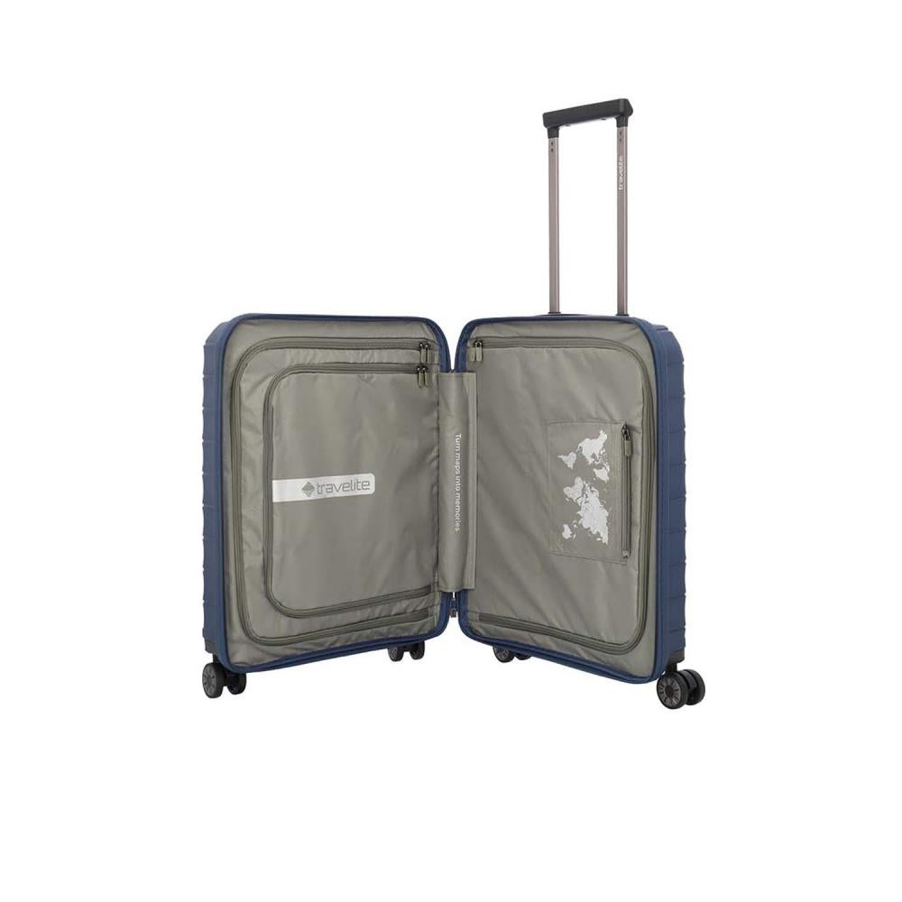 Travelite Mooby Marine 4-Doppelrollen Trolley S 55cm