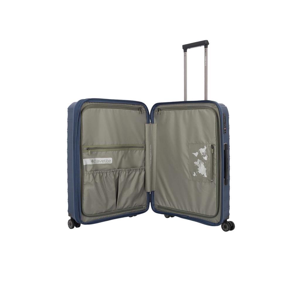 Travelite Mooby Marine 4-Doppelrollen Trolley M 66cm