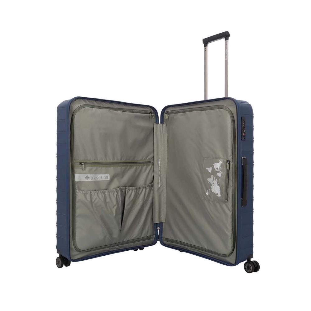 Travelite Mooby Marine 4-Doppelrollen Trolley L 77cm