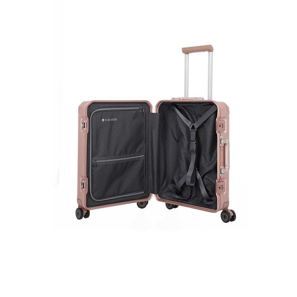 Travelite Next Rosé 4 Rollen Trolley S 55 cm