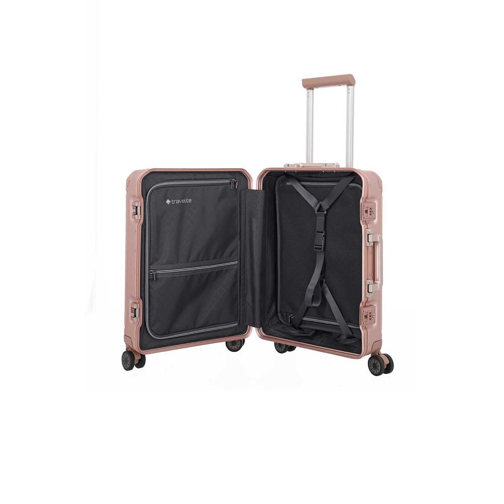 Travelite Next Rosé 4 Rollen Trolley S 55 cm