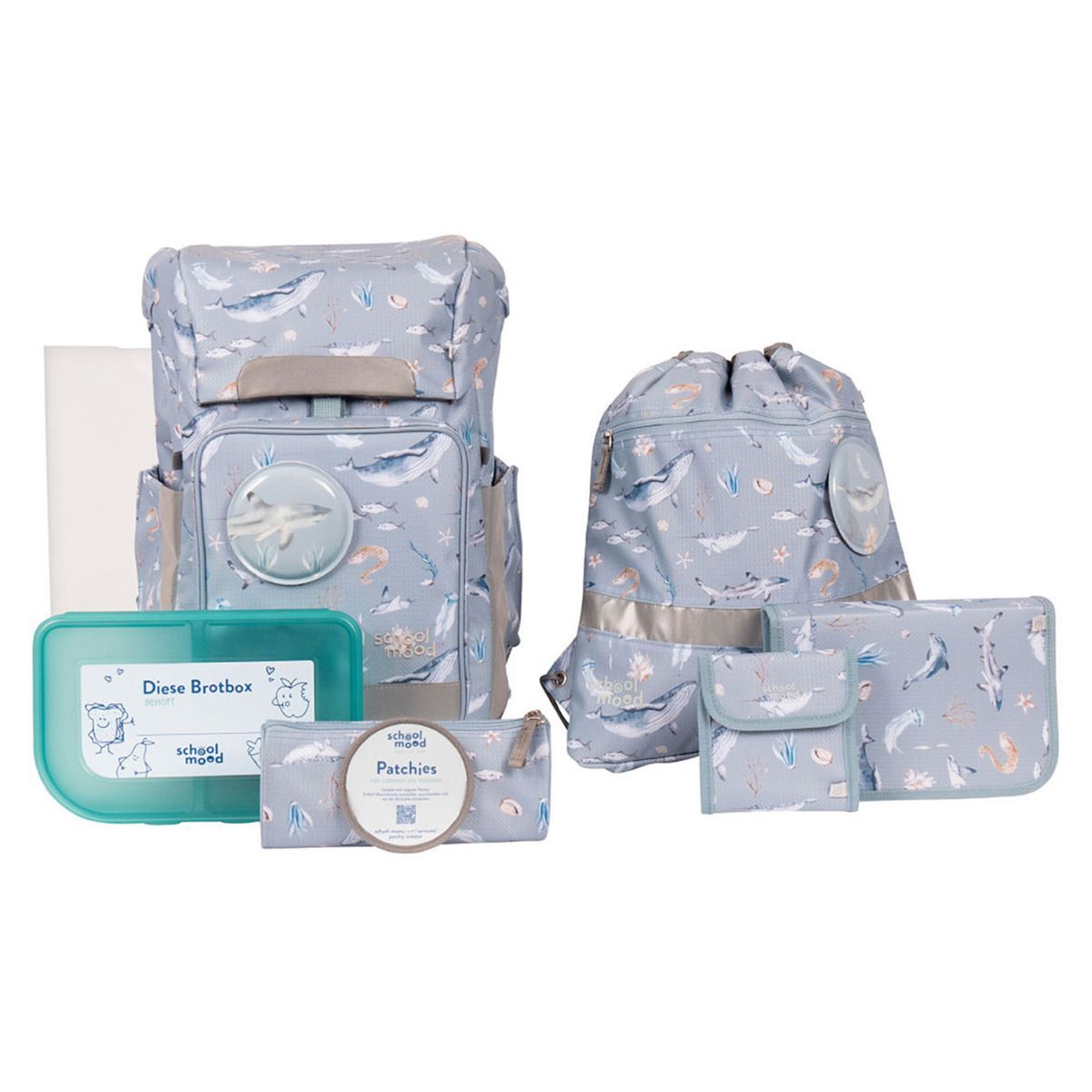 School Mood Rebel Air Aqua Nordic Collection Schulrucksack Set 8tlg.