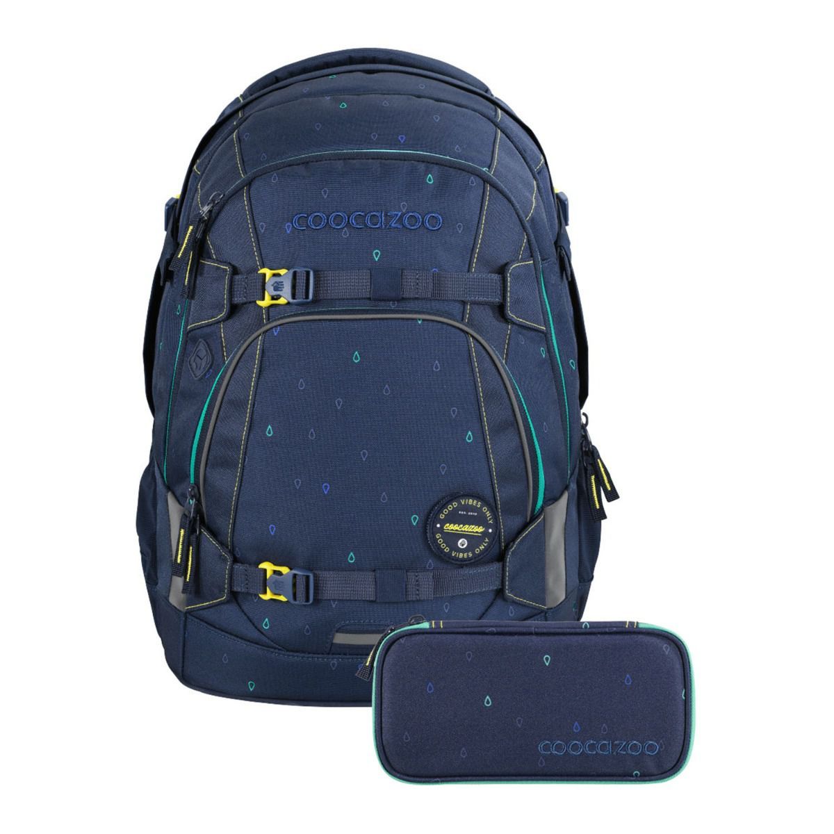 Coocazoo Mate Happy Raindrops Schulrucksack Set 2tlg.