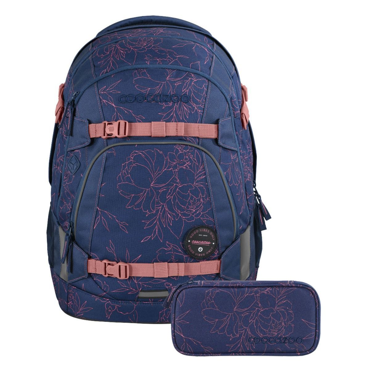 Coocazoo Mate Sweet Rose Schulrucksack Set 2tlg.