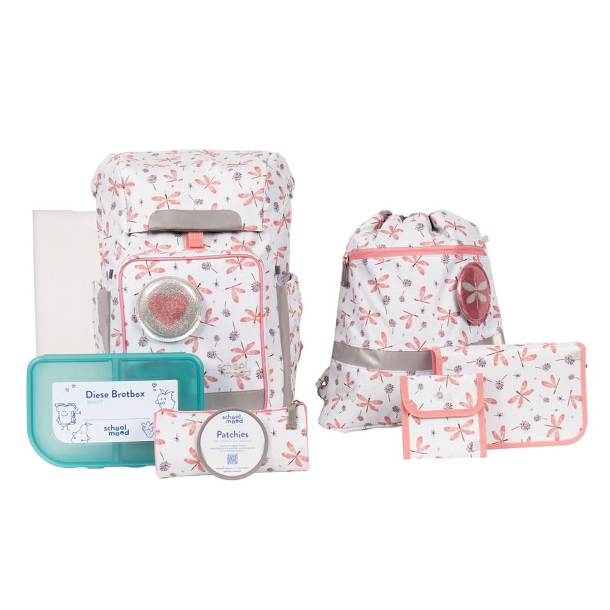 School Mood Rebel Air Dragonfly Nordic Collection Schulrucksack Set 8tlg.