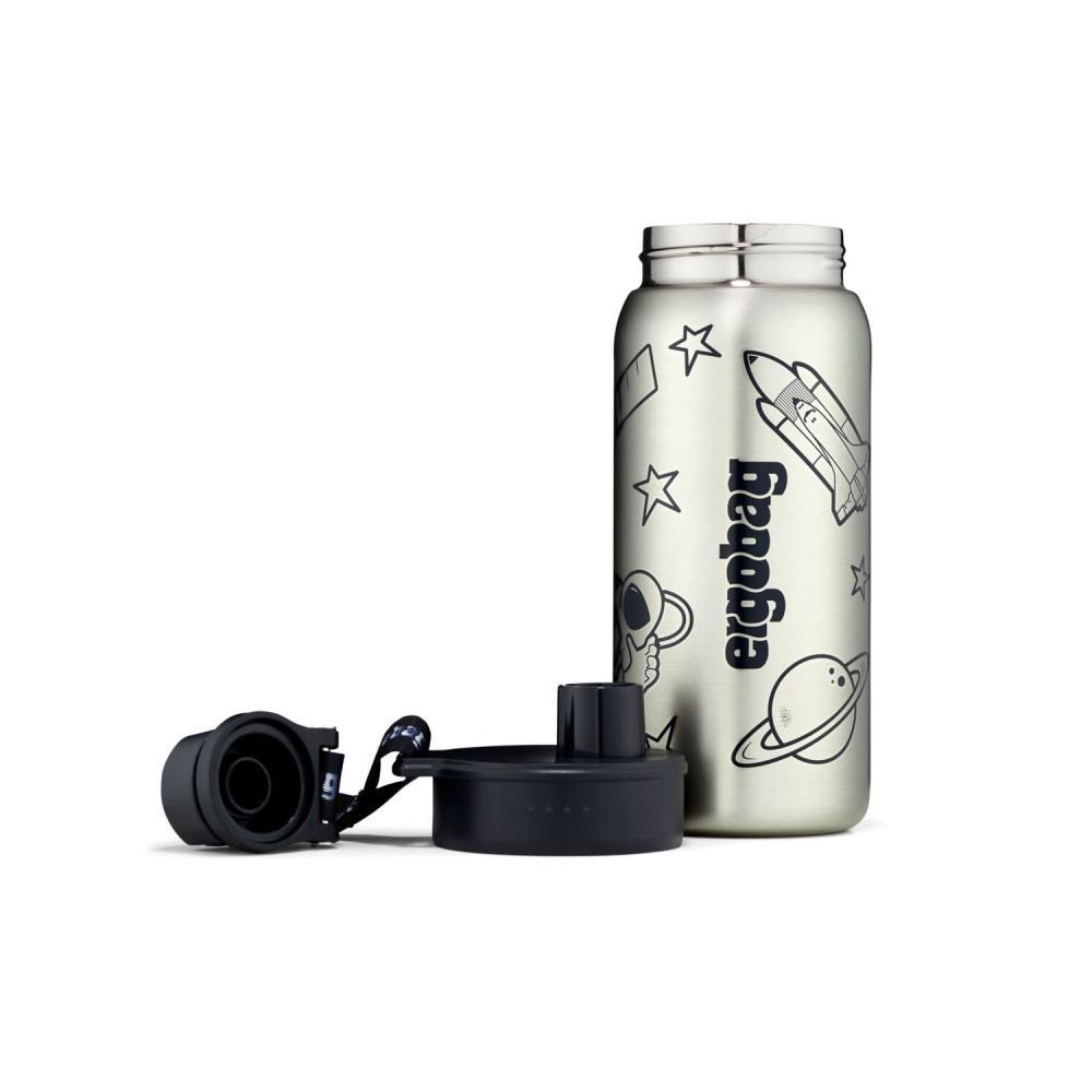 Ergobag Edelstahl Trinkflasche Schwarz