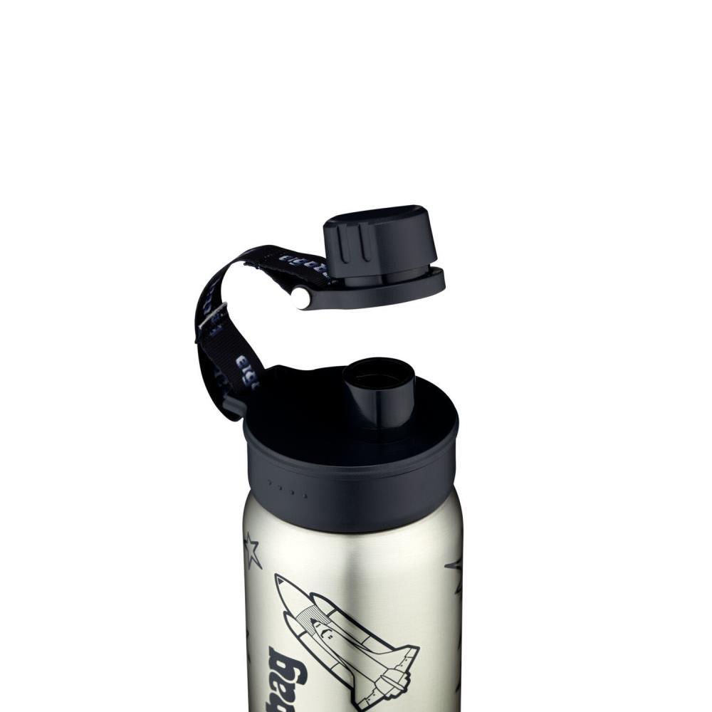 Ergobag Edelstahl Trinkflasche Schwarz