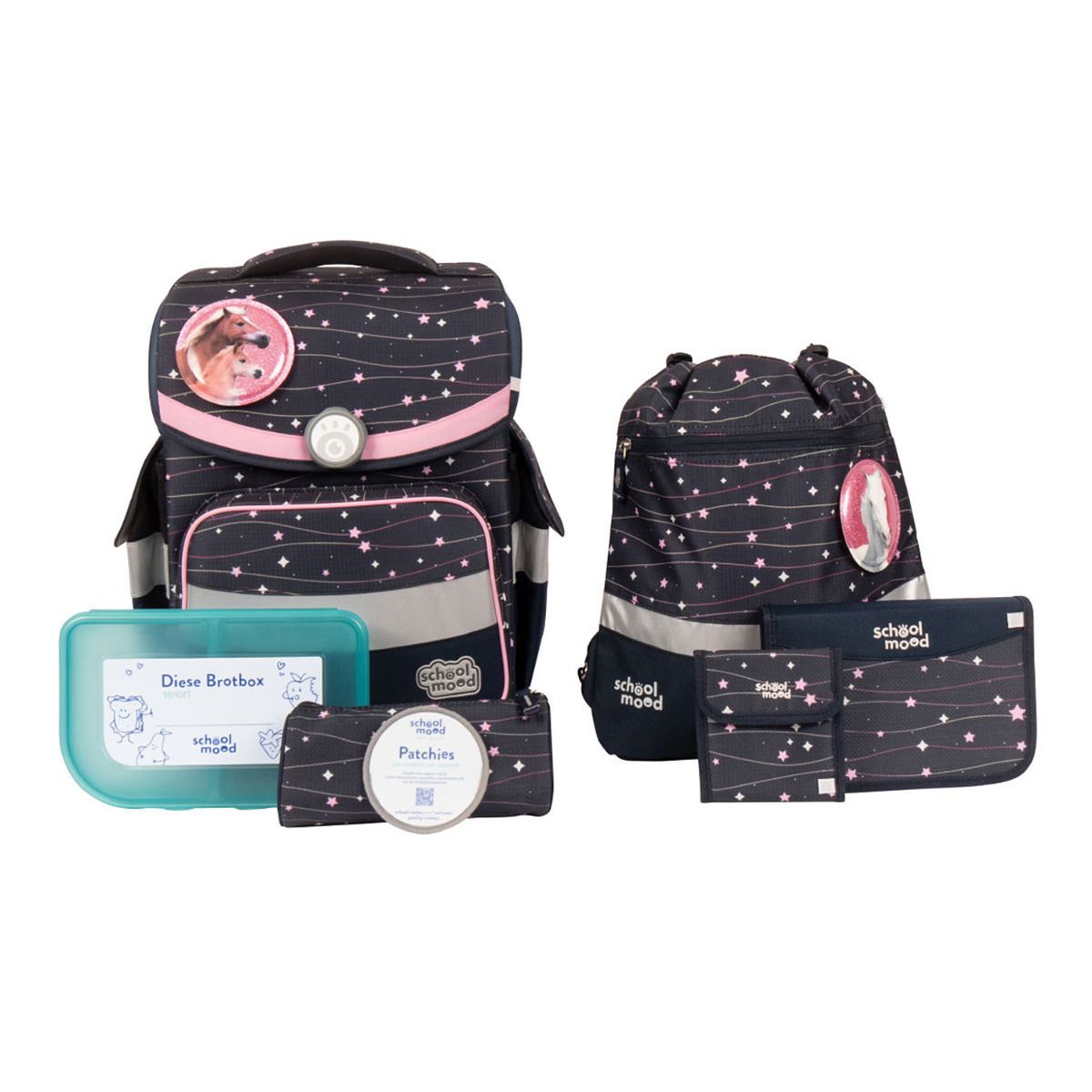 School Mood Timeless Air Ella Pony Schulranzen Set 7tlg.
