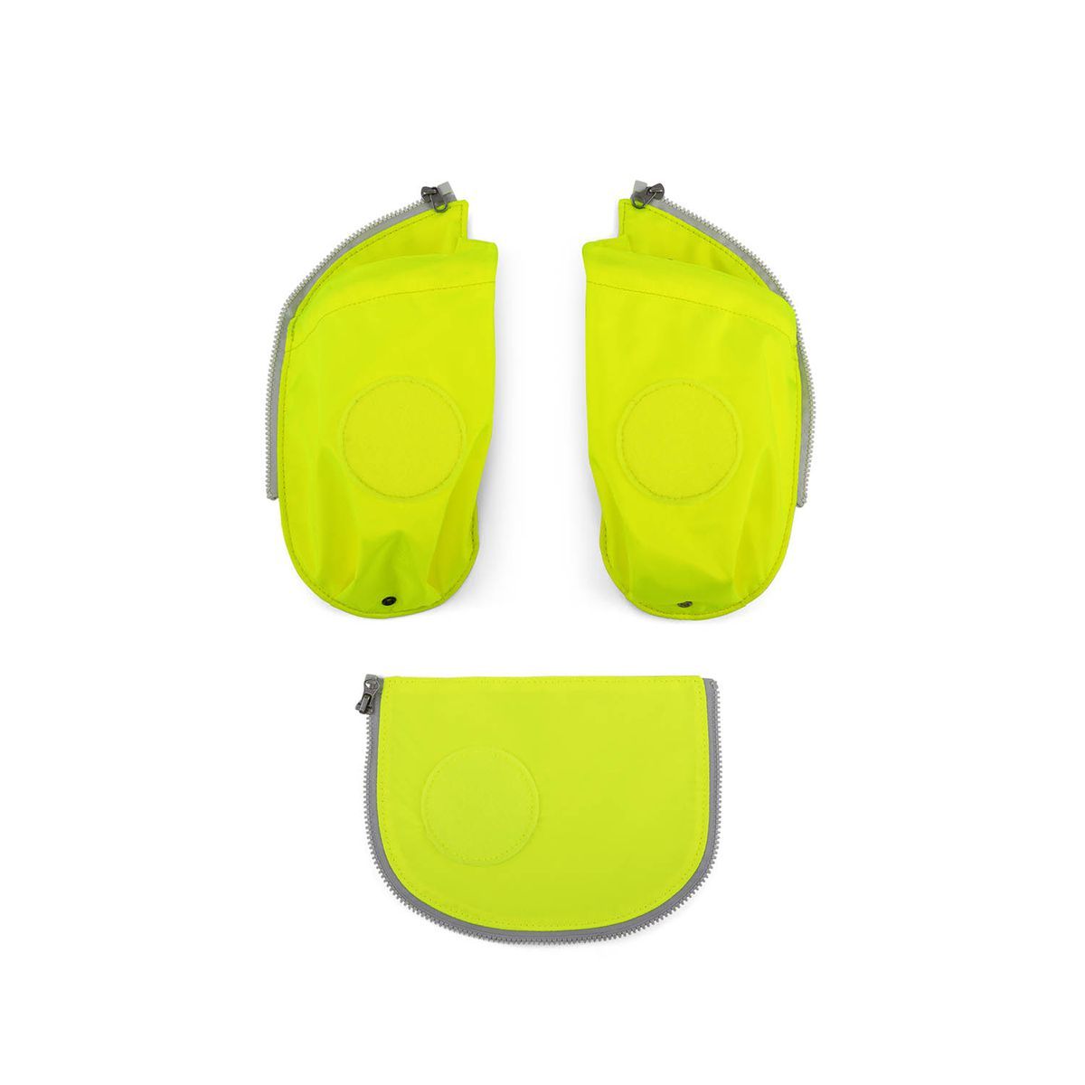 Ergobag Cubo Sicherheitsset Gelb Fluoreszierende Zip-Seitentaschen 3tlg.