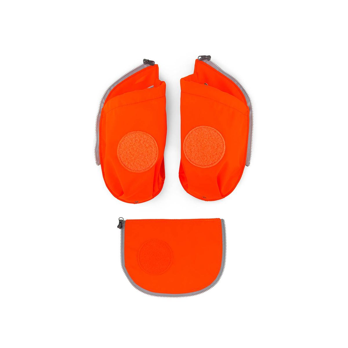 Ergobag Cubo Sicherheitsset Orange Fluoreszierende Zip-Seitentaschen 3tlg.