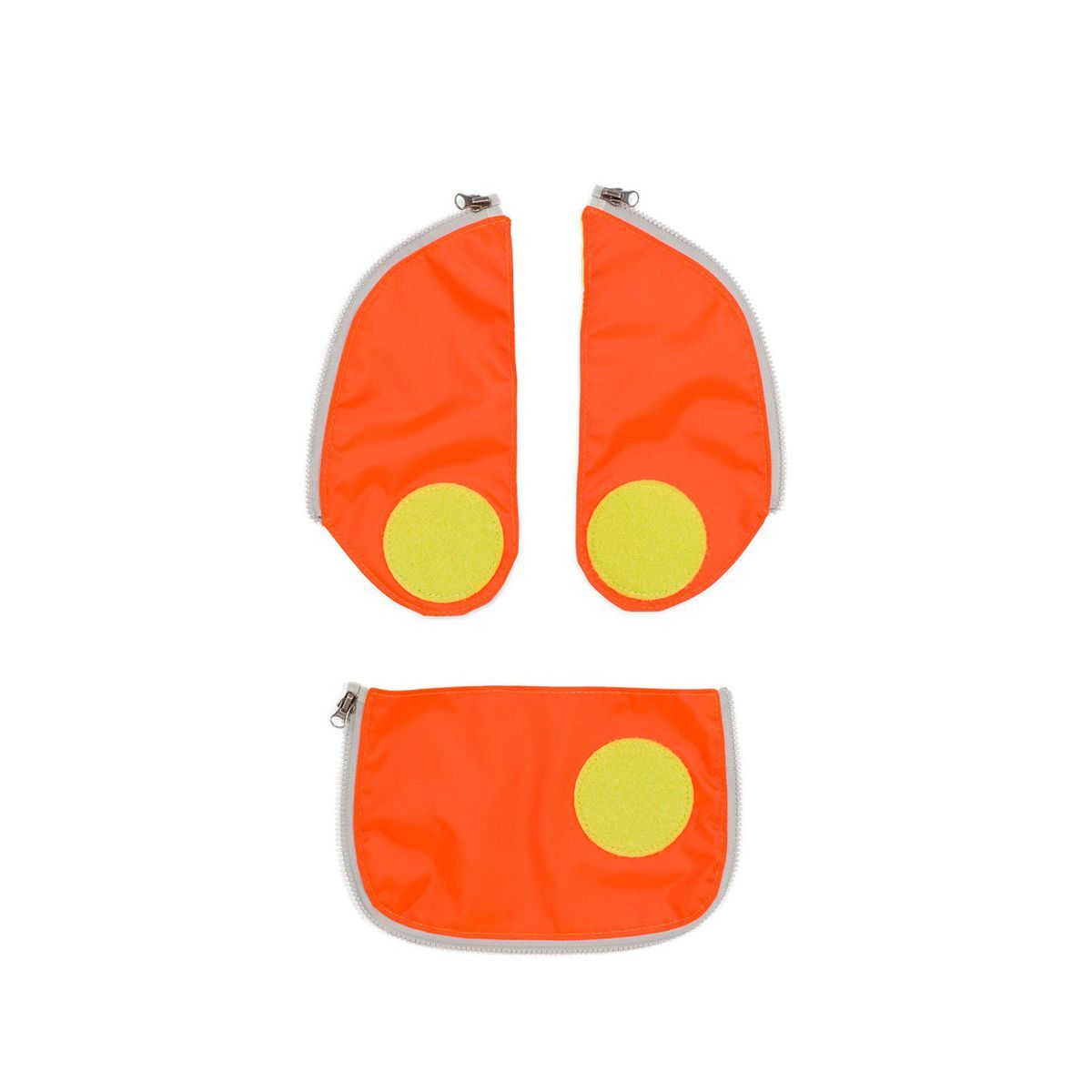 Ergobag Sicherheitsset Orange Fluoreszierende Zip-Flächen 3tlg.