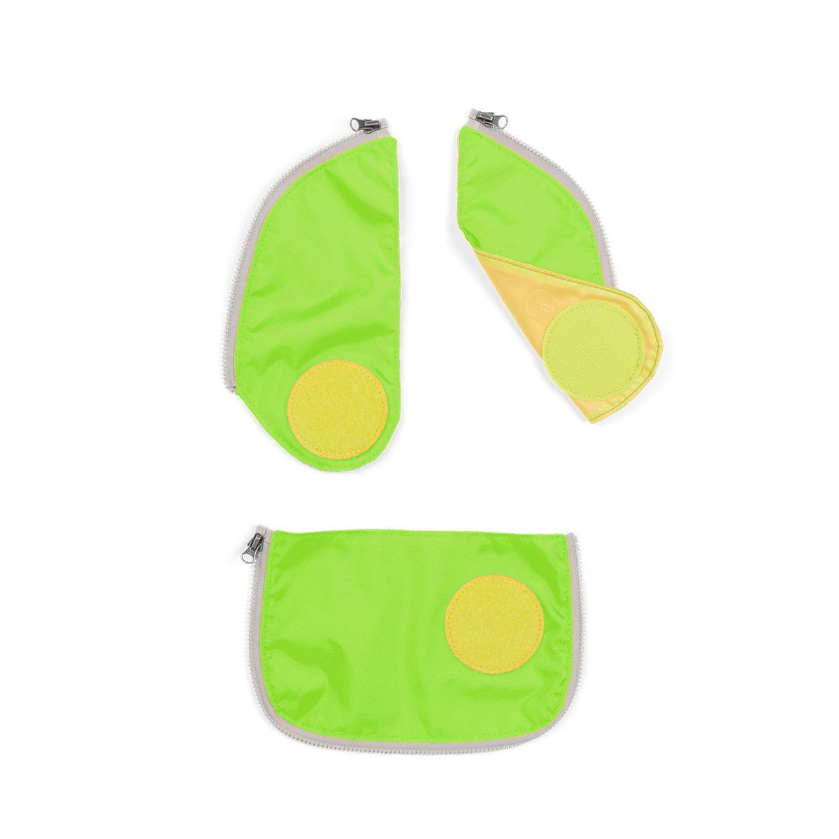 Ergobag Sicherheitsset Grün Fluoreszierende Zip-Flächen 3tlg